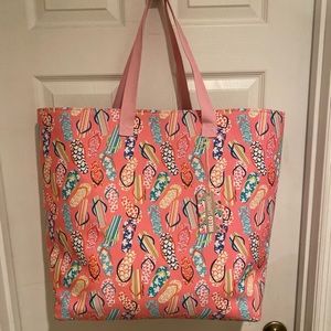 Flip Flop Tote, Large Beach Flip Flop Tote, Double Handles, Colorful Summer Bag